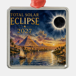 2027 Totale Sonnenfinsternis Ägypten Ornament Aus Metall