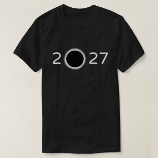 2027 Totale Sonnenfinsternis Ziffern T-Shirt