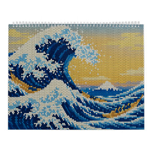 2027 Ukiyo-e in Pixels Japanischer Kunst-Wandkalen Kalender