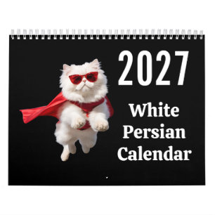 2027 Weißer Perserkatzenkalender Kalender