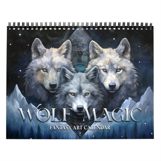 2027 Wolf Magic 2 Fantasy-Kunstkalender Kalender (Titelbild)