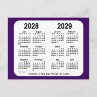 2028-2029 Lila Schuljahr in Mini von Janz