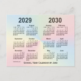 2029-2030 Rainbow Cloud School Calendar by Janz Postkarte