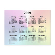 2029 Rainbow Cloud Mini Calendar von Janz