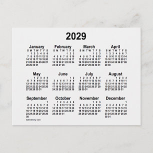 2029 Weißer Rauch Mini-Kalender von Janz Postkarte