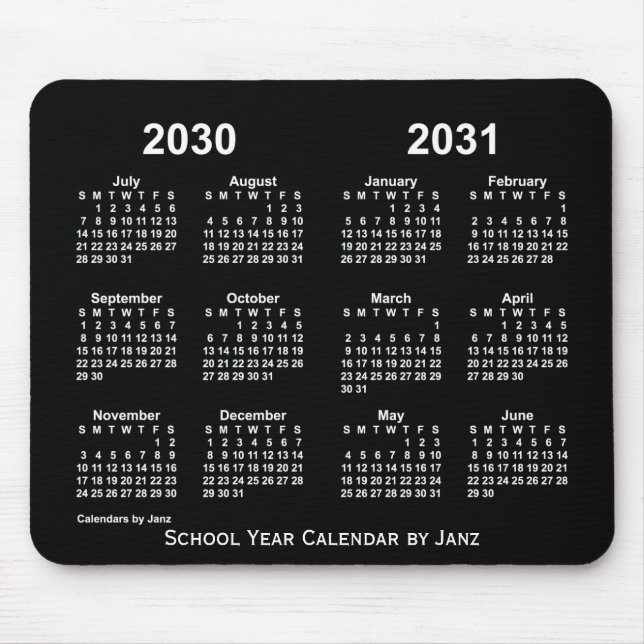 2030-2031 Neon School Year Calendar by Janz Mousepad (Vorne)