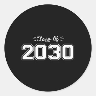 2030 Senioren, Klasse 2030 Abschluss Runder Aufkleber