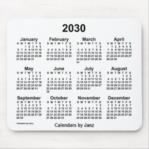 2030 Weißkalender von Janz Mouse Pad Mousepad