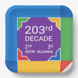 203. Dekade (Neujahr 2021-2030) Pappteller