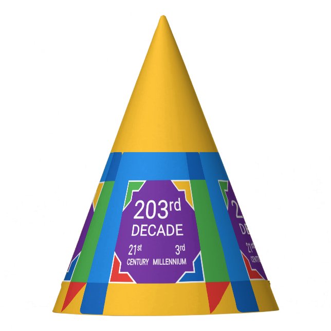 203. Dekade (Neujahr 2021-2030) Partyhütchen (Vorderseite)