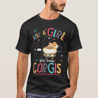 203 Nur ein Mädchen, das Corgi Liebe T-Shirt