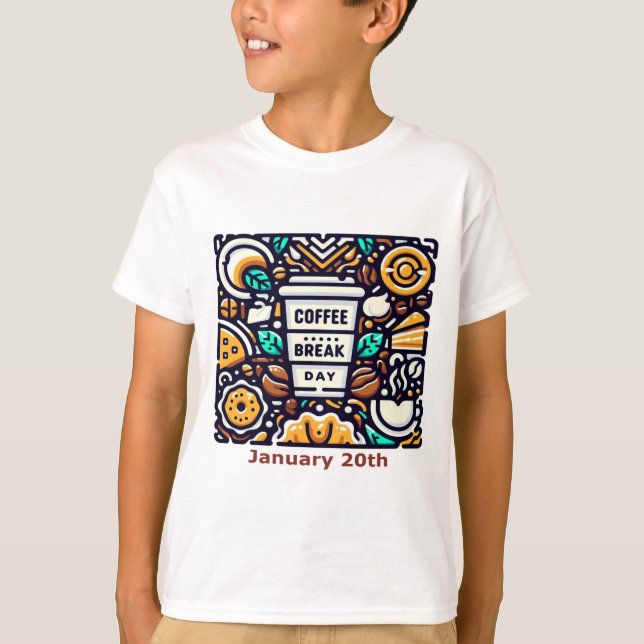 20.01. - Kaffeepause T-Shirt (Vorderseite)
