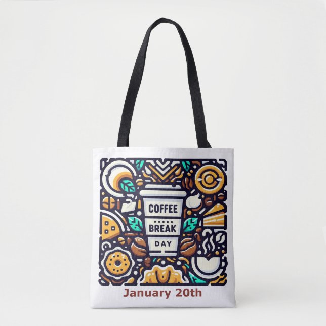 20.01. - Kaffeepause Tasche (Vorderseite)