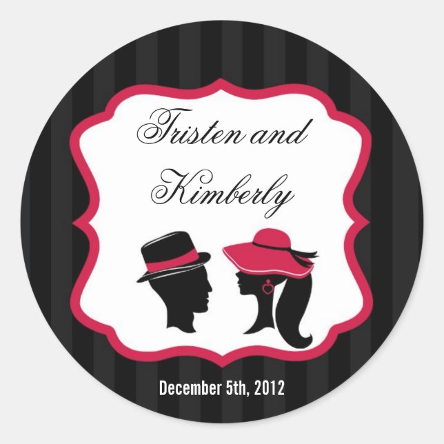 20 - 1.5" Bevorzugen Sticker Formal Hats Elegant (Vorderseite)