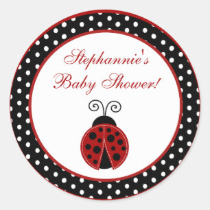 20 - 1,5" Bevorzugen Stickers Red Ladybug