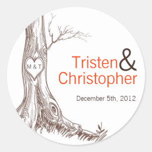 20 - 1,5" Bevorzugung Stickers Fall Tree Ursprüngl