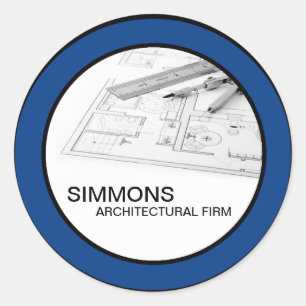 20 - 1,5" Blue Architectural Business Stickers