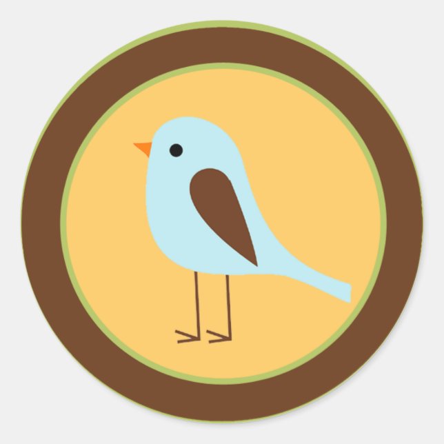 20 - 1,5" Gefallen Sticker Forest Friends Bird (Vorderseite)