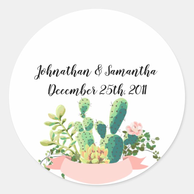 20 - 1.5" Gefallen Stickers Bohemisch Cactus Succu (Vorderseite)