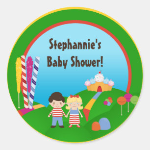 20 - 1,5" Gefallen Stickers Candy Land Ice Creme