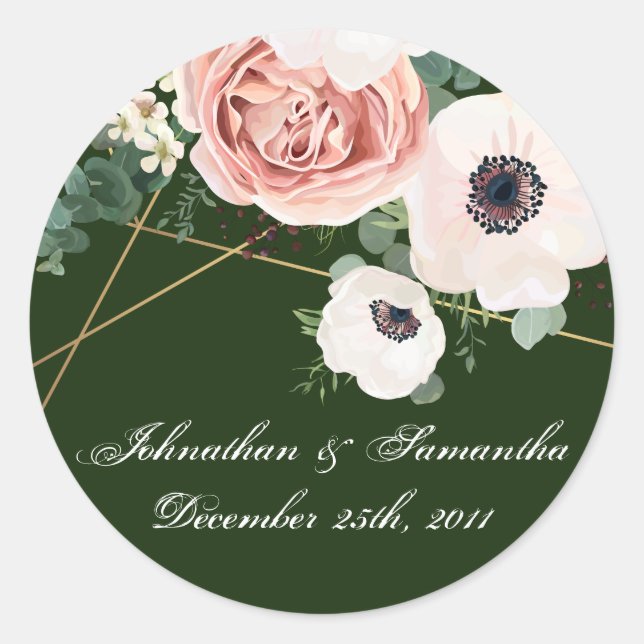 20 - 1,5" Gefallen Stickers Geometric Garden Hunte (Vorderseite)