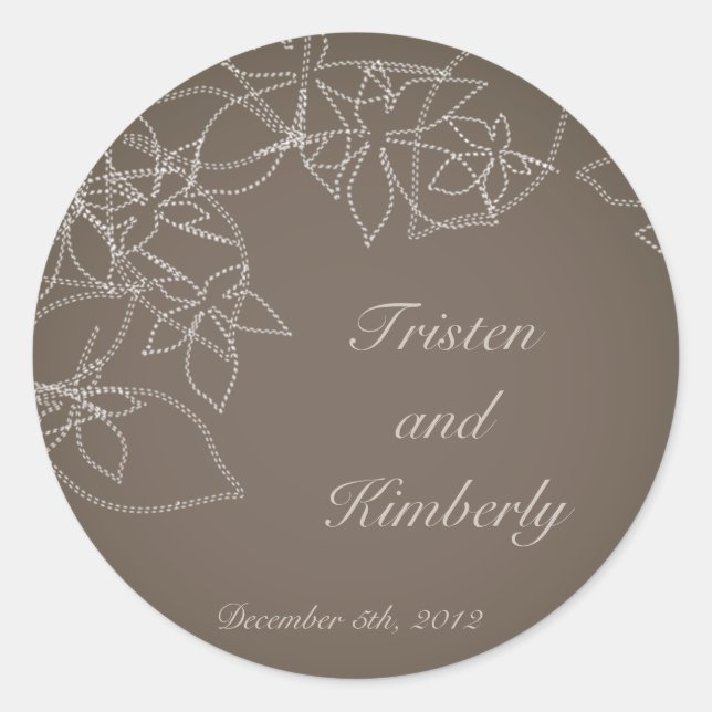 20 - 1,5" Gefallen Stickers Herbst Blütenfallen gr (Vorderseite)
