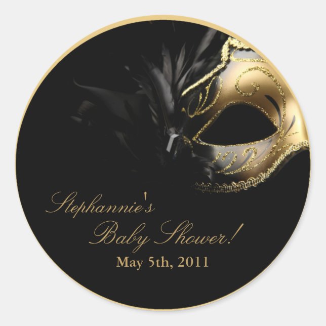 20 - 1.5" Gefallen Stickers Masquerade Maske Sweet (Vorderseite)