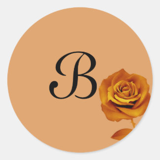 20 - 1,5 Umschlag Aufkleber Burnt Orange Rose