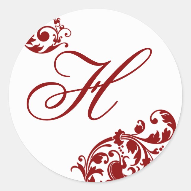 20 - 1,5" Umschlag Aufkleber Crimson Red White Flo (Vorderseite)