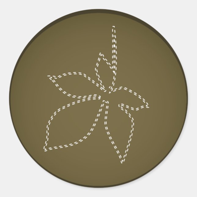 20 - 1,5 Umschlag Aufkleber Herbst Herbst brauner  (Vorderseite)