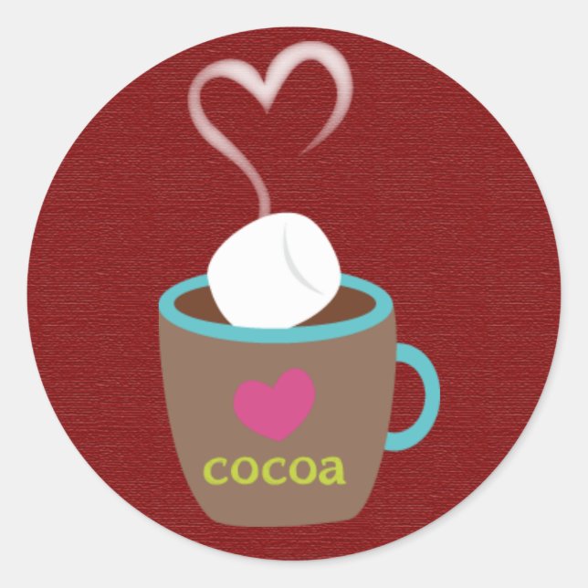 20 - 1,5" Umschlag Aufkleber Hot Cup of Coco (Vorderseite)