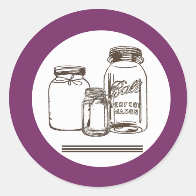 20 - 1,5 Umschlag Aufkleber Mason Jar Land Rustika (Vorderseite)