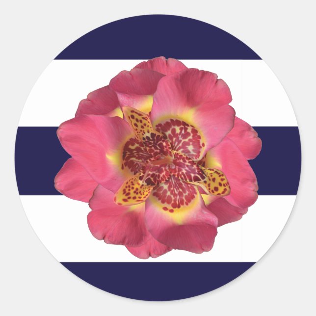 20 - 1,5 Umschlag Aufkleber Modernes Stripblau (Vorderseite)