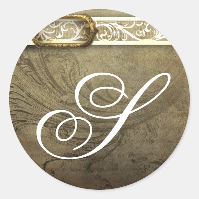 20 - 1,5 Umschlag Aufkleber Monogramm Weihnachten  (Vorderseite)