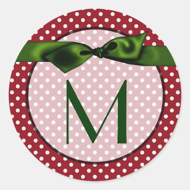 20 - 1,5 Umschlag Aufkleber Monogramm Weihnachten  (Vorderseite)