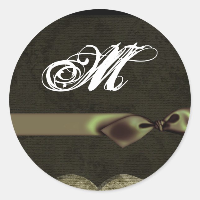 20 - 1,5 Umschlag Aufkleber Monogramm Weihnachten  (Vorderseite)