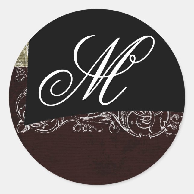 20 - 1,5 Umschlag Aufkleber Monogramm Weihnachten  (Vorderseite)