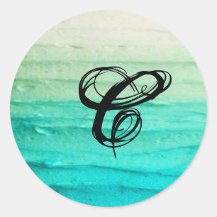 20 - 1,5 Umschlag Aufkleber Ombre Blue Zuckerguss