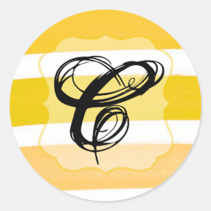 20 - 1,5 Umschlag Aufkleber Ombre Streifen Gelbe L