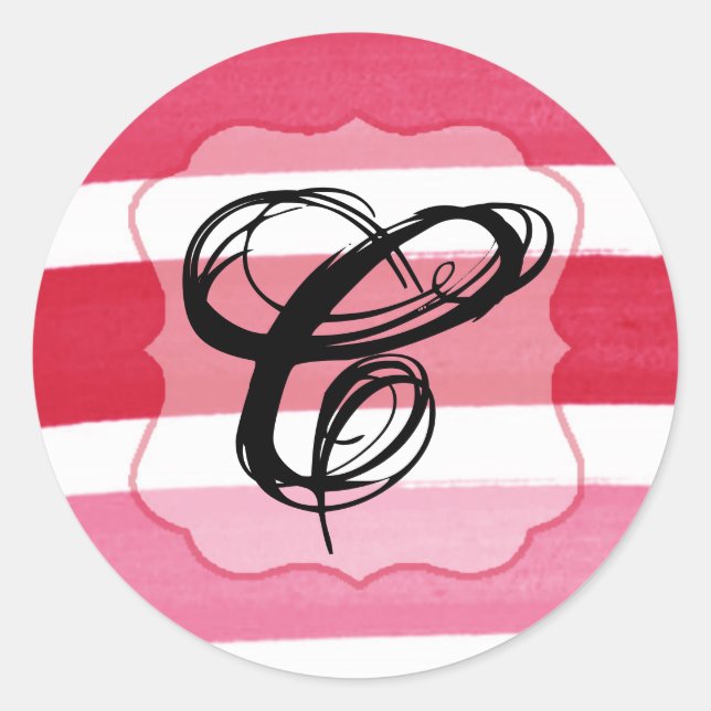 20 - 1,5 Umschlag Aufkleber Ombre Stripe Pink Line (Vorderseite)