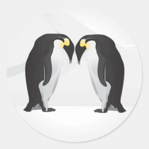 20 - 1,5 Umschlag Aufkleber Pinguine Mate for Life