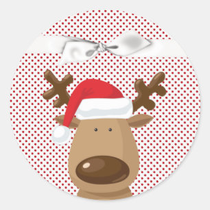 20 - 1.5 Umschlag Aufkleber Rentier Weihnachten XM