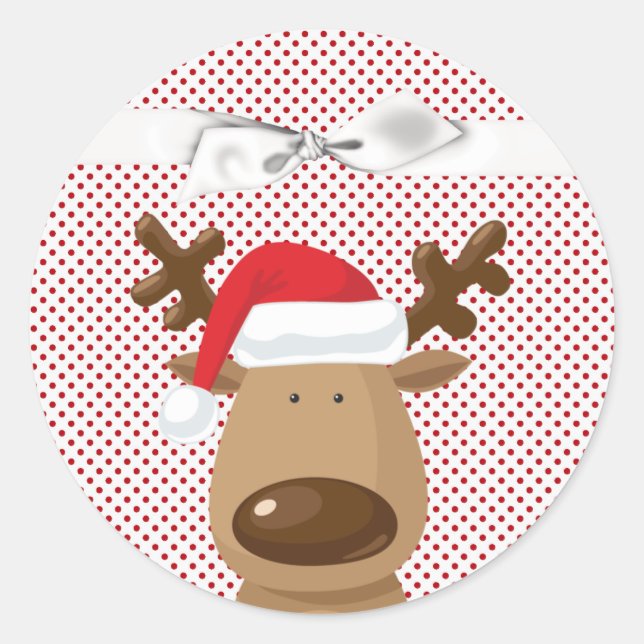 20 - 1.5 Umschlag Aufkleber Rentier Weihnachten XM (Vorderseite)