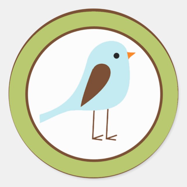 20 - 1,5" Umschlag Aufkleber Woodland Friends Bird (Vorderseite)