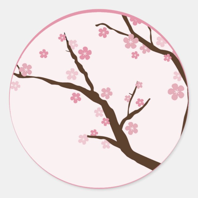 20 - 1,5" Umschlag Aufkleber WT Kirschblossom (Vorderseite)
