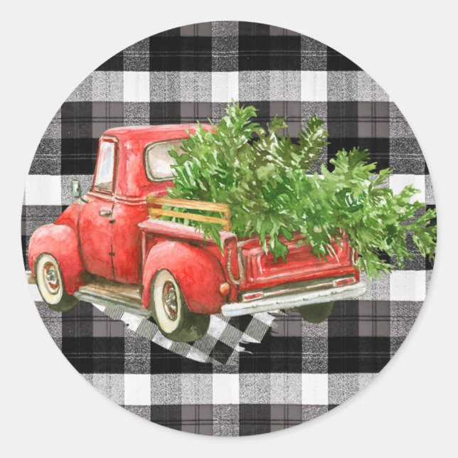 20 - 1,5 Umschlag Aufkleber XMAS Truck Buffalo Kar (Vorderseite)