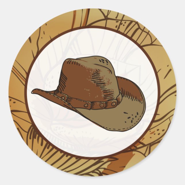 20 - 1.5" Umschlag Sticker Western Cowgirl Hat/Boo (Vorderseite)