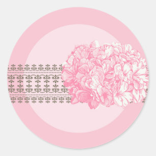 20 - 1,5 Zoll Umschlag Aufkleber Pink Hydrangea
