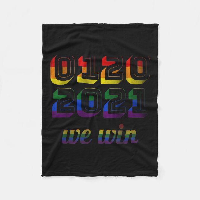 20 2021 Wir gewinnen Biden Harris 46 Einweihungspr Fleecedecke (Vorderseite)