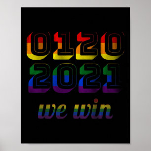 20 2021 Wir gewinnen Biden Harris 46 Einweihungspr Poster